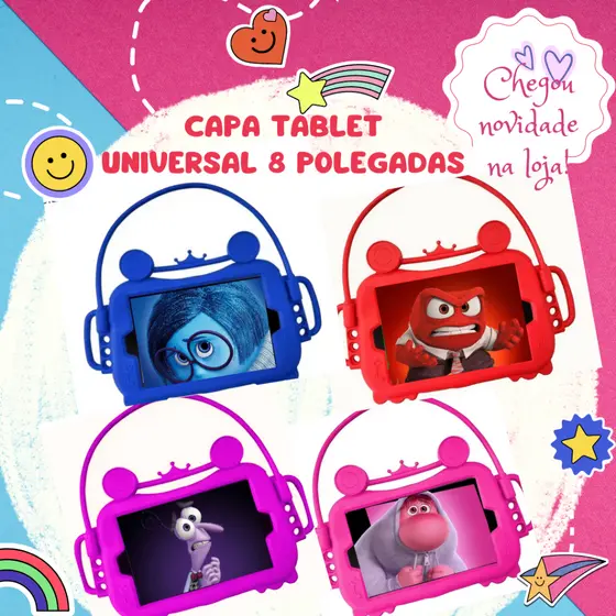 Capinha Tablet De 8 Polegadas Infantil Alça Suporte Veicular