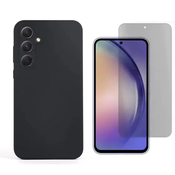 Capa Capinha Case Aveludada + Película privacidade 3d Para Galaxy A25