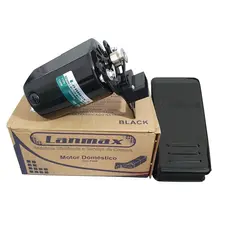 Motor Lanmax C/ Pedal Acelerador Correia P/ Máquina Costura Doméstica