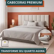 KIT 10 PLACAS CABECEIRA DE CAMA ESTOFADA 60X20CM MODULAR E AUTOCOLANTE - ENVIO RAPIDO
