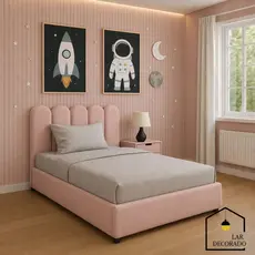 KIT 5 Placas Cabeceiras de Cama Estofadas NUVEM 60x20cm - Modular e Autocolante