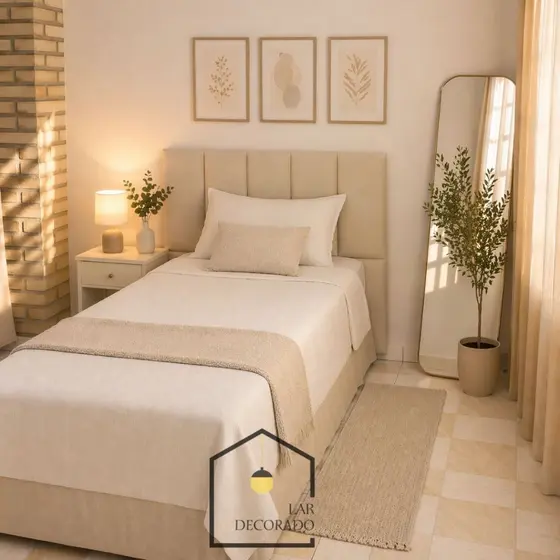 KIT Cabeceira para Cama Box Estofada Modular Adesiva 45x20cm - ENVIO IMEDIATO