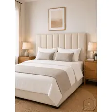 KIT até 12 Placas Cabeceira de Cama Box Tecido COURINO Premium 60x20cm | Modulada e Autocolante