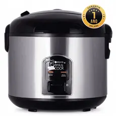 Panela de Arroz Elétrica 10 Xícaras Inox com Vaporizador de Legumes a Vapor 1.8L - In Brasil