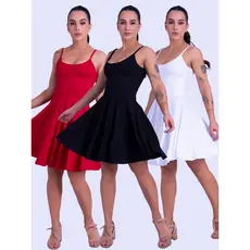 Kit 3 Vestidos Feminino Plissado Godê Alcinha