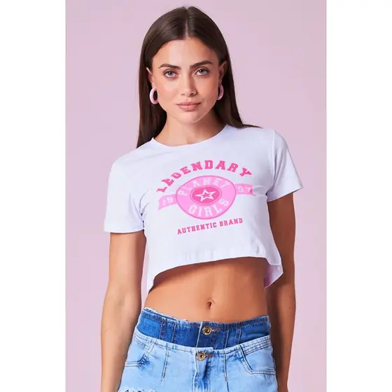 Cropped Feminino Legendary Planet Girls Branco