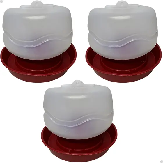 Kit 3 Bebedouro De Aves Pequenas Filhotes Pintinhos Codornas Automático 1 Litro
