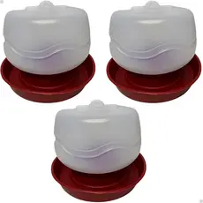 Kit 3 Bebedouro De Aves Pequenas Filhotes Pintinhos Codornas Automático 1 Litro