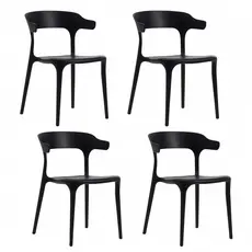 Cadeiras Cozinha Sala de Estar Jantar Gruvyer Modelo Chifre Preta