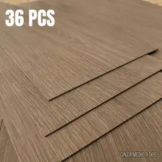 Piso Vinílico Lavável 36 pcs p/ Piso Estilo Madeira 91,4 cm x 15,2 cm cobertura 5m²