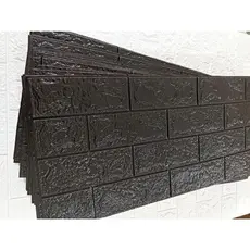 KIT 10 UN Papel Parede 70x15cm 3D Espuma Tijolo adesivo preto