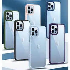 Capinha de iPhone Silk Borda Colorida Anti shock iPhone 12 e 12,13,14 Pro Alta Qualidade