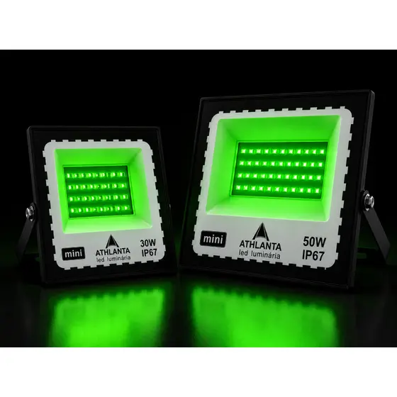 Refletor Led Holofote 100w e 200w Prova D'água Verde Ip67 Bivolt