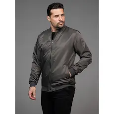Jaqueta Bomber Masculina Preta Forrest Blühen Inverno Casual Estilosa com Zíper