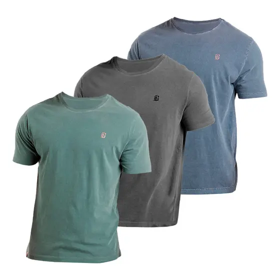 Kit 3 Camisetas Estonadas Conforto Estilo Algodão Premium
