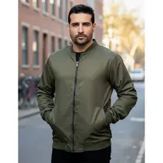 Jaqueta Bomber Estilo Americano Zíper Bolso Premium Inverno