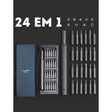 Kit Jogo Ferramentas Chave de Fenda Magnética Precisão 25 Peças Relógios Eletrônicos Óculos Notebook