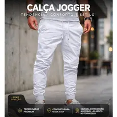 Calça Jogger Masculina Sarja Premium Confortável Estilosa Calça Adulto Calça Masculina em Promoção