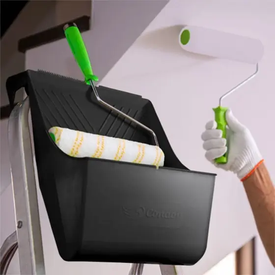 Bandeja Caçamba de Pintura Bandeja C/ Suporte Escada Bandeja de Tinta Capacidade 3,6L - Condor