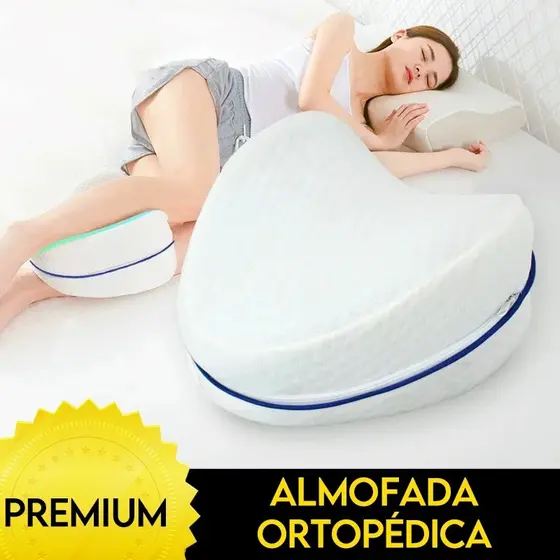 Travesseiro Ortopédico Cervical Almofada Corretora de Postura Alivio de Dores Pernas Gestante