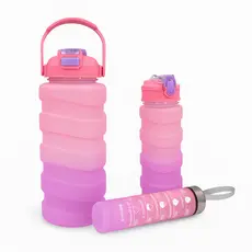 Kit 3 Garrafas Água Squeeze Galão Esportiva/Motivacional c/ Adesivo 2L 750ml 300ml