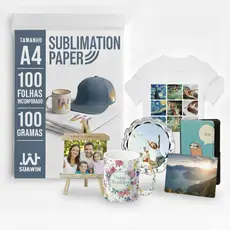 Papel para sublimação A4 - 100 folhas/ SuaWin Transferencia Perfeita