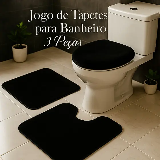 Jogos de Tapetes para Banheiro Peças | Algodão Pelúcia Macio Antiderrapante Conjunto
