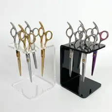Suporte Porta Tesouras em Acrílico Barbeiro Organizador Cabeleireiro