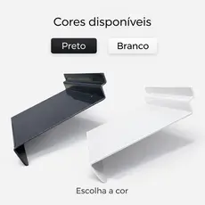 Kit 10 Expositor Calçados Tênis Sandálias 24x12 Poliestireno 2mm Preto Painel Canaletado