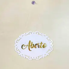Placa Aberto Fechado Em Acrílico Com Ventosa Variaçoes