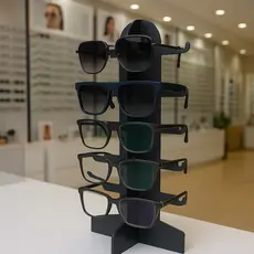 Expositor de Óculos Balcão Vitrine Torre em MDF Preto Para Loja