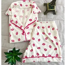 Pijama blogueirinha americano feminino gestante amamentação boquinha