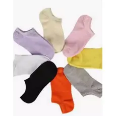 KIT 12 PARES Meia Soquete Feminina Cores Pretas, Branca ou Coloridas (Fofas)
