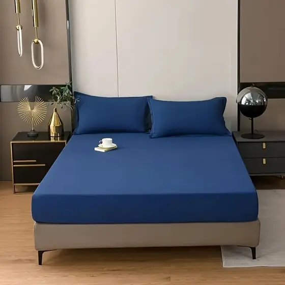Jogo de Lençol Com Elástico Cama King 3 Peças 400 Fios Diversas Cores
