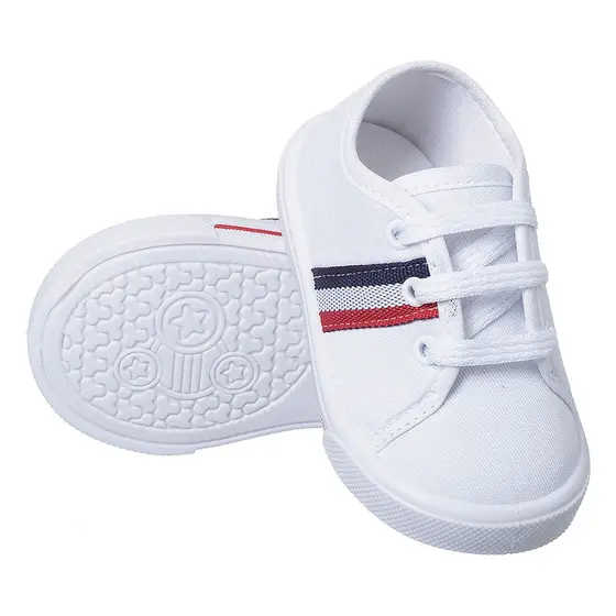 Tênis infantil crianças escolar branco meninas e meninos estilo TSBI52