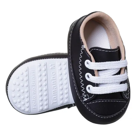Tênis Infantil Bebe Liso Qualidade Conforto Antiderrapante FTZ10