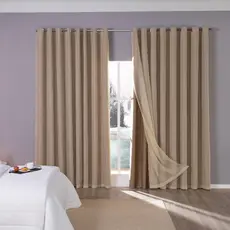 Cortina Tecido Blackout com Voil Para Sala e Quarto 6.00m larg x 2.70m alt.