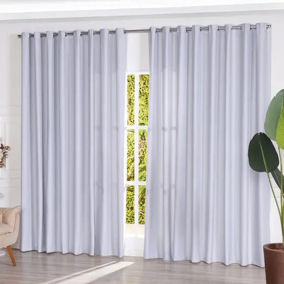 Cortina Blackout Tecido 5,00m X 2,70m Corta Luz Macio Design Moderno Decoracao de Quarto Sala