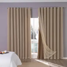 Cortina Tecido Blackout com Voil para Sala e Quarto 8.00m larg x 2.70m alt. Alto Padrão