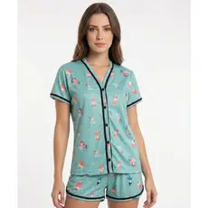 Pijama Americano Feminino Estampado / Blogueirinha/ Pijama Feminino / Baby Doll Americano