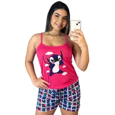 Baby Doll Stitch Feminino Alça/ Pijama Feminino/ Personagem/ Pijamas