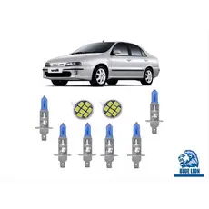 Alto Baixo Milha Fiat Marea Kit Lampada Super Branca