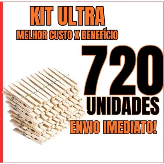 Prendedor de Roupas de Madeira 720 a 120