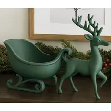 🎄 Tigela Organizadora Rena & Trenó de Natal | Porta-Chaves | Bandeja Decorativa | Impressão 3D