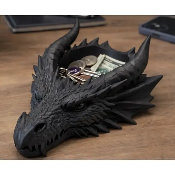🐉 Bandeja Organizadora de Mesa e Entrada com Cabeça de Dragão