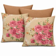 KIT 4 CAPAS PARA ALMOFADAS DECORATIVAS COM ZÍPER 45x45cm