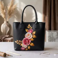 Bolsa Grande Feminina Estampa Flor Praia Passeio Casual Trabalho Faculdade
