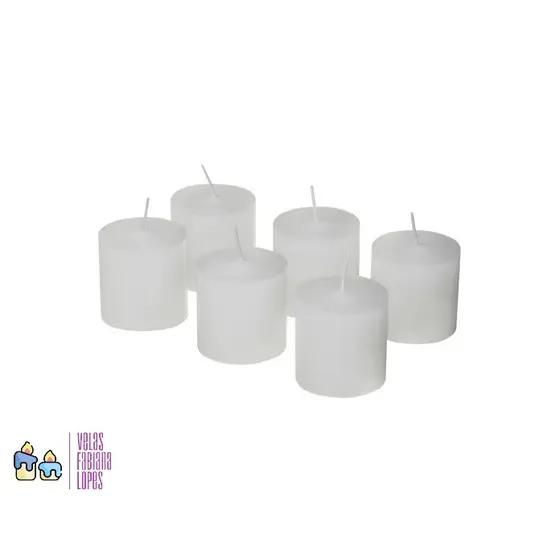 Kit com 10 Velas Rechaud 15 Horas 4cm Decoração Festas