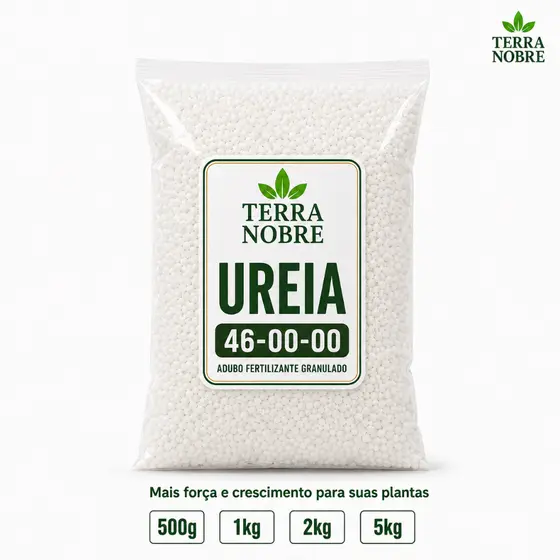 Ureia Agrícola 46% Nitrogênio 46-00-00 Terra Nobre Adubo Fertilizante para Plantas Gramados Hortas Frutíferas Flores