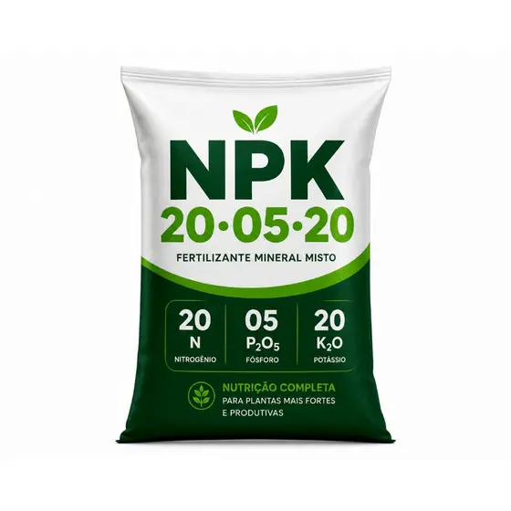 NPK 20-05-20 Fertilizante Mineral Misto Alta Produtividade
